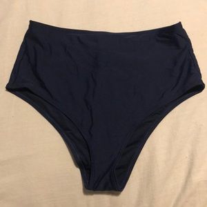 Aerie: High wasted navy bikini bottoms